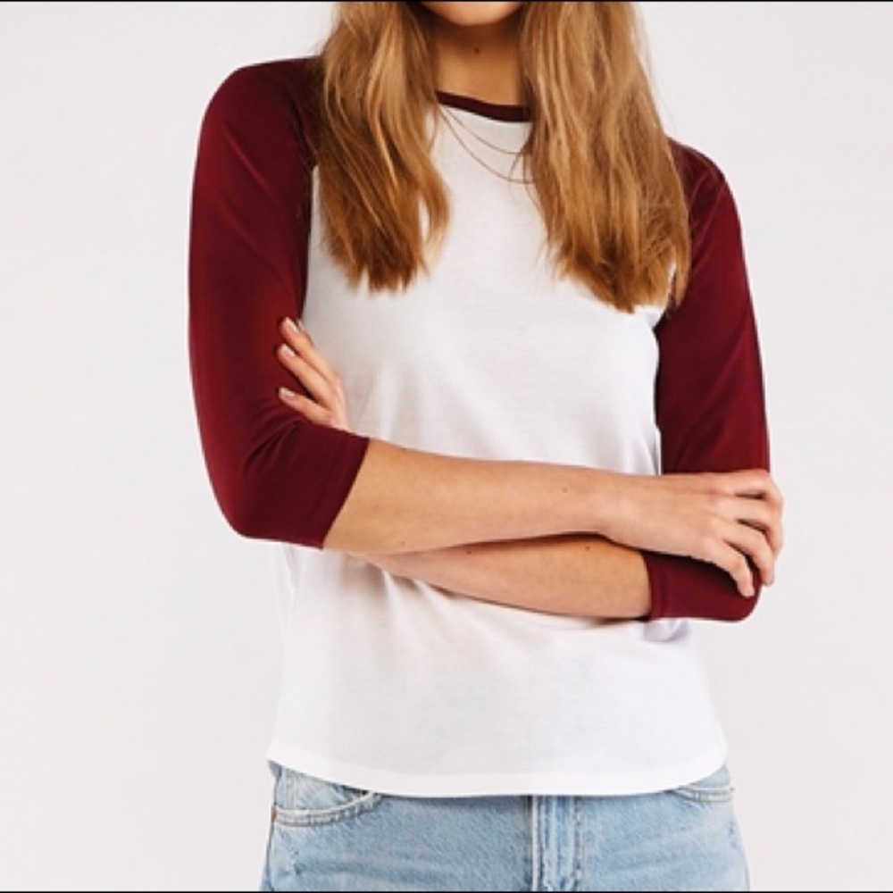 cropped baseball tee